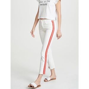 mother the dazzler mid rise crop jeans